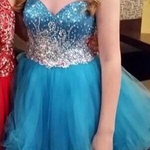 Let’s Small Gorgeous Blue Formal Dress